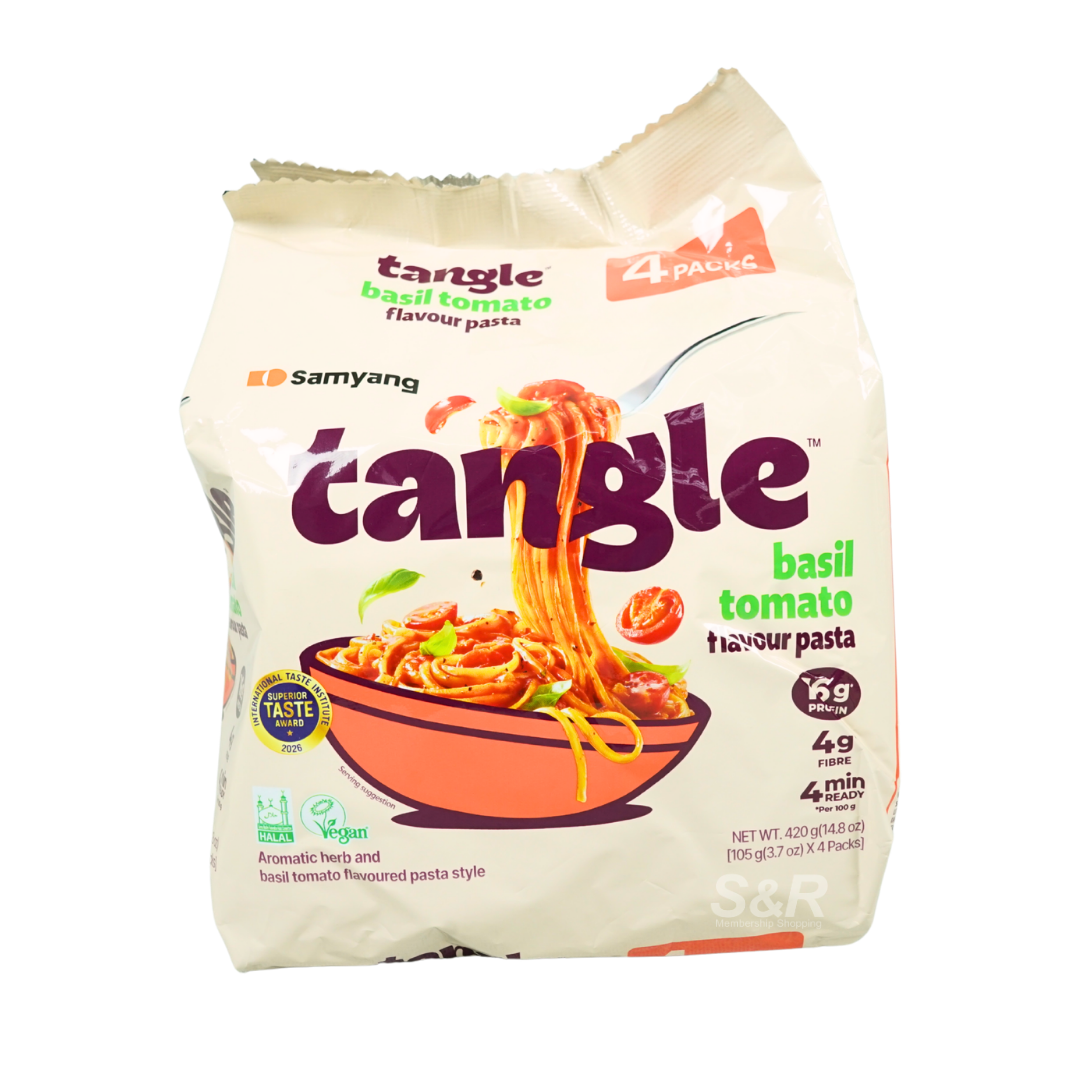 Samyang Tangle Basil Tomato Flavour Pasta 105g x 4 Packs